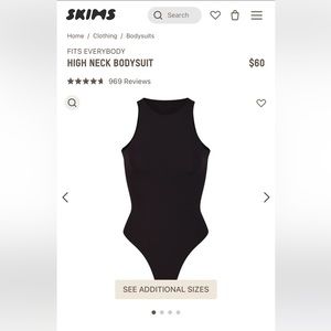SKIMS FITS EVERYBODY HIGH NECK BODYSUIT